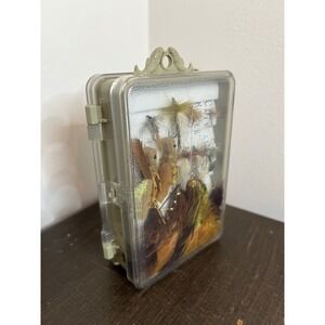 Vintage Hand Tied Fishing Flies Tackle Box Lures Fly Fishing Gear Collection‎